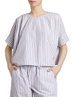 Boxy Striped Cotton T-Shirt