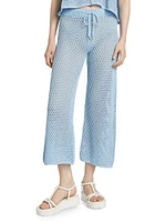 Crocheted Wide-Leg Pants