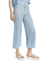 Crocheted Wide-Leg Pants