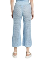 Crocheted Wide-Leg Pants