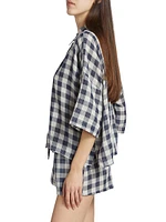 Seersucker Check Cotton Shirt