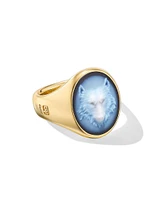 Petrvs Wolf Signet Ring 18K Yellow Gold