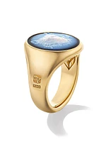 Petrvs Wolf Signet Ring 18K Yellow Gold