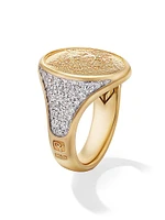 Petrvs Wolf Signet Ring 18K Yellow Gold