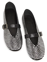 Eiza Studded Leather Ballet Flats