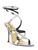 Stephanie 101MM Metallic Stiletto Sandals