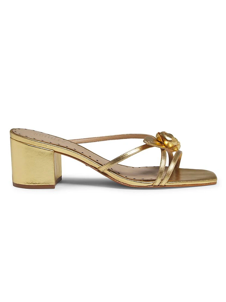 Alma 63MM Metallic Leather Sandals