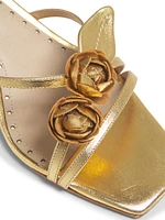 Alma 63MM Metallic Leather Sandals