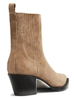 Downtown Suede Chelsea Booties