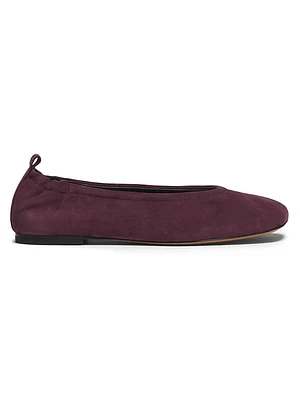 ID Stretch Back Suede Ballerina Flats