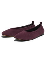 ID Stretch Back Suede Ballerina Flats