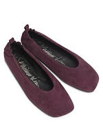 ID Stretch Back Suede Ballerina Flats