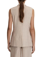 Odette Pinstriped Wool-Blend Vest