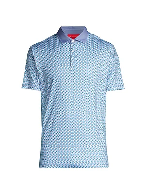 Cowley Pinwheel Print Polo