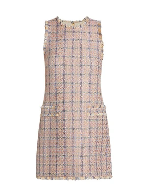 Florian Plaid Tweed Shift Dress