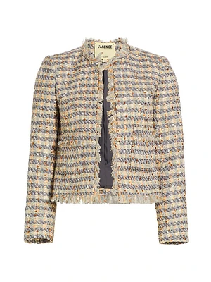 Angelina Fringed Tweed Jacket