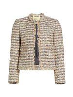 Angelina Fringed Tweed Jacket