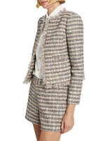 Angelina Fringed Tweed Jacket