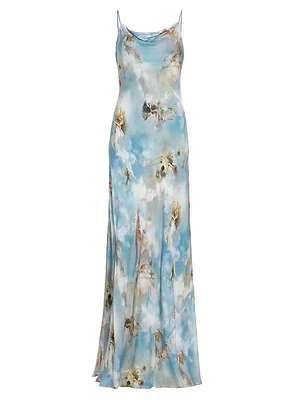 Christine Printed Silk Maxi Dress