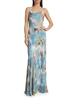 Christine Printed Silk Maxi Dress