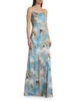 Christine Printed Silk Maxi Dress