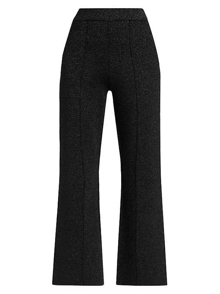 Ren Metallic Knit Flare Crop Pants