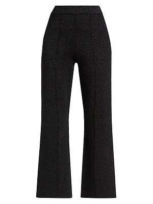 Ren Metallic Knit Flare Crop Pants