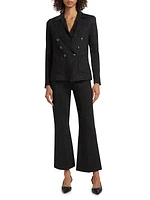 Ren Metallic Knit Flare Crop Pants