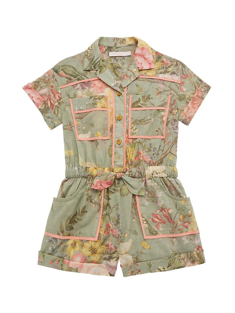 Little Girl's & Waverly Floral Playsuit