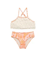 Little Girl's & Ottie Crochet Bikini Set