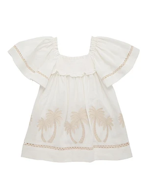 Little Girl's & Waverly Flutter Sleeve Dress