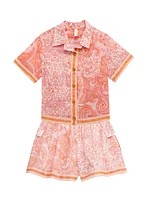 Little Girl's & Ottie Paisley Shorts