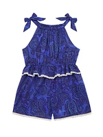 Little Girl's & Ottie Tie Playsuit