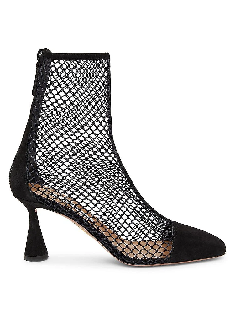 Amore 75MM Mesh Suede Booties