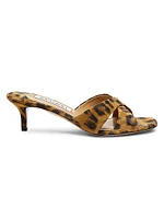 Divine 50MM Leopard Suede Mules