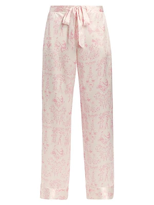 Kiki Printed Silk Lounge Pants