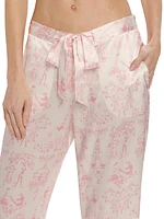 Kiki Printed Silk Lounge Pants