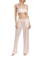 Kiki Printed Silk Lounge Pants