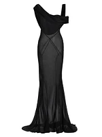 Maxim Silk One-Shoulder Dress