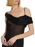 Maxim Silk One-Shoulder Dress