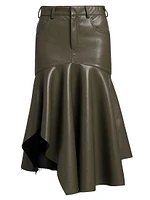 Serafina Faux Leather Handkerchief Skirt