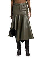 Serafina Faux Leather Handkerchief Skirt