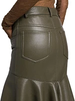 Serafina Faux Leather Handkerchief Skirt