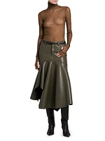 Serafina Faux Leather Handkerchief Skirt