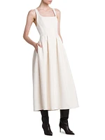 Double Crepe Midi-Dress