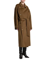 Double-Felt Wool Trench Coat