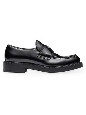 Brushed Leather Loafers
