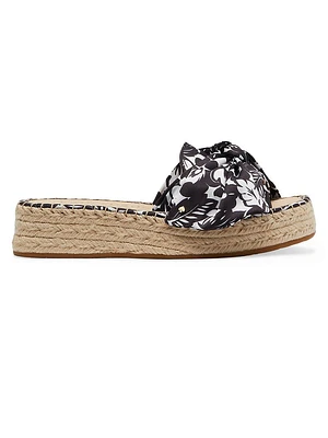 Lucie Tropical Foliage Espadrille Sandals