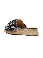 Lucie Tropical Foliage Espadrille Sandals