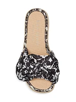 Lucie Tropical Foliage Espadrille Sandals